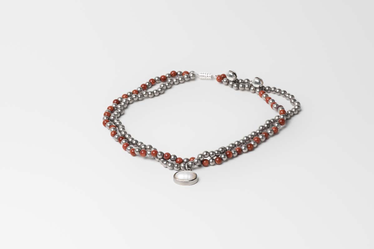 Signature Sunstar Double Anklet -  Pearl stone