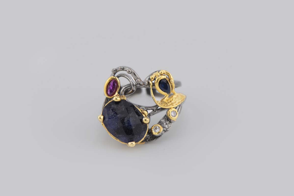 Turkish Ottoman Royal Blue Stone Ring